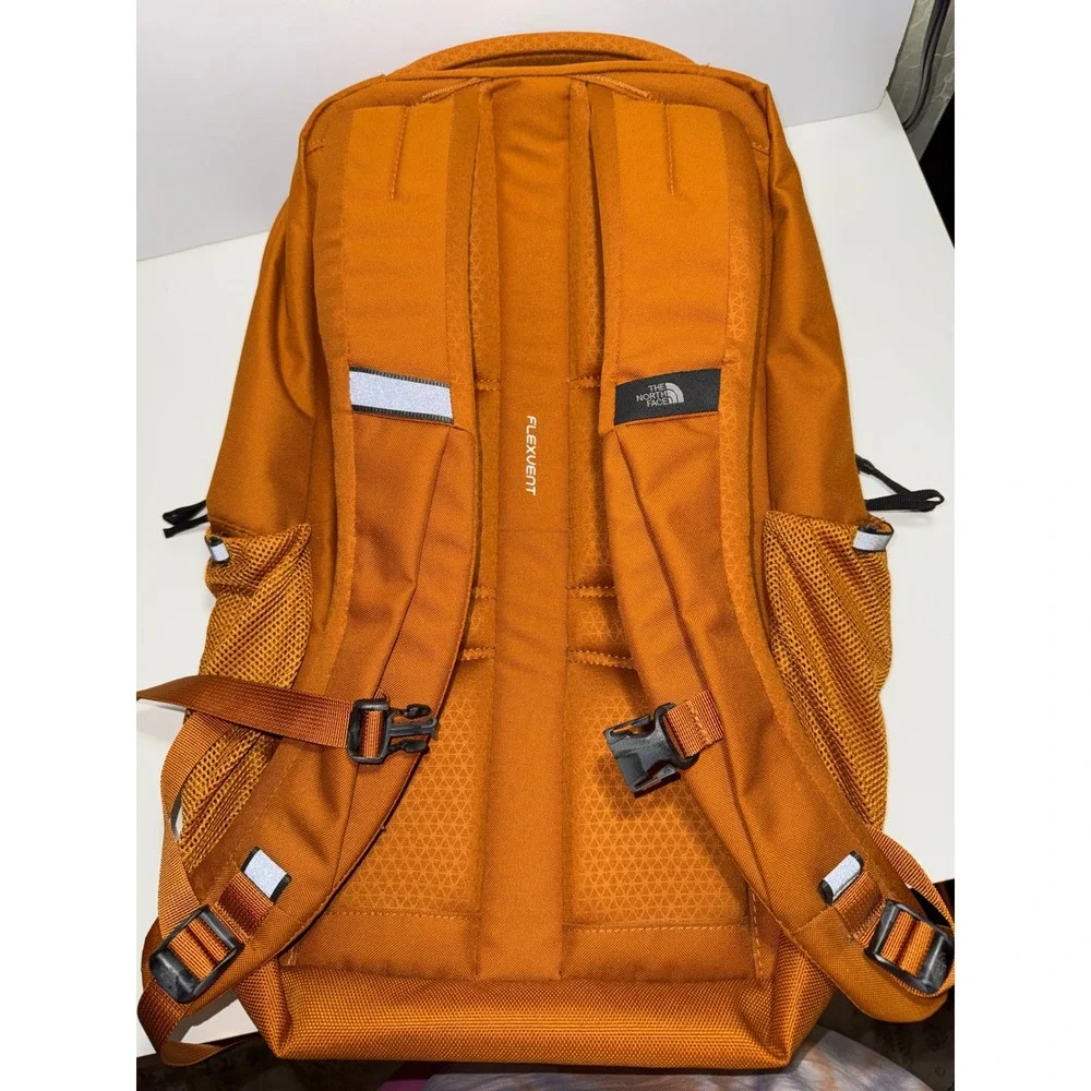 The North Face Jester Backpack Leather Brown Orange NF0A3VXF Laptop Bag NWOT